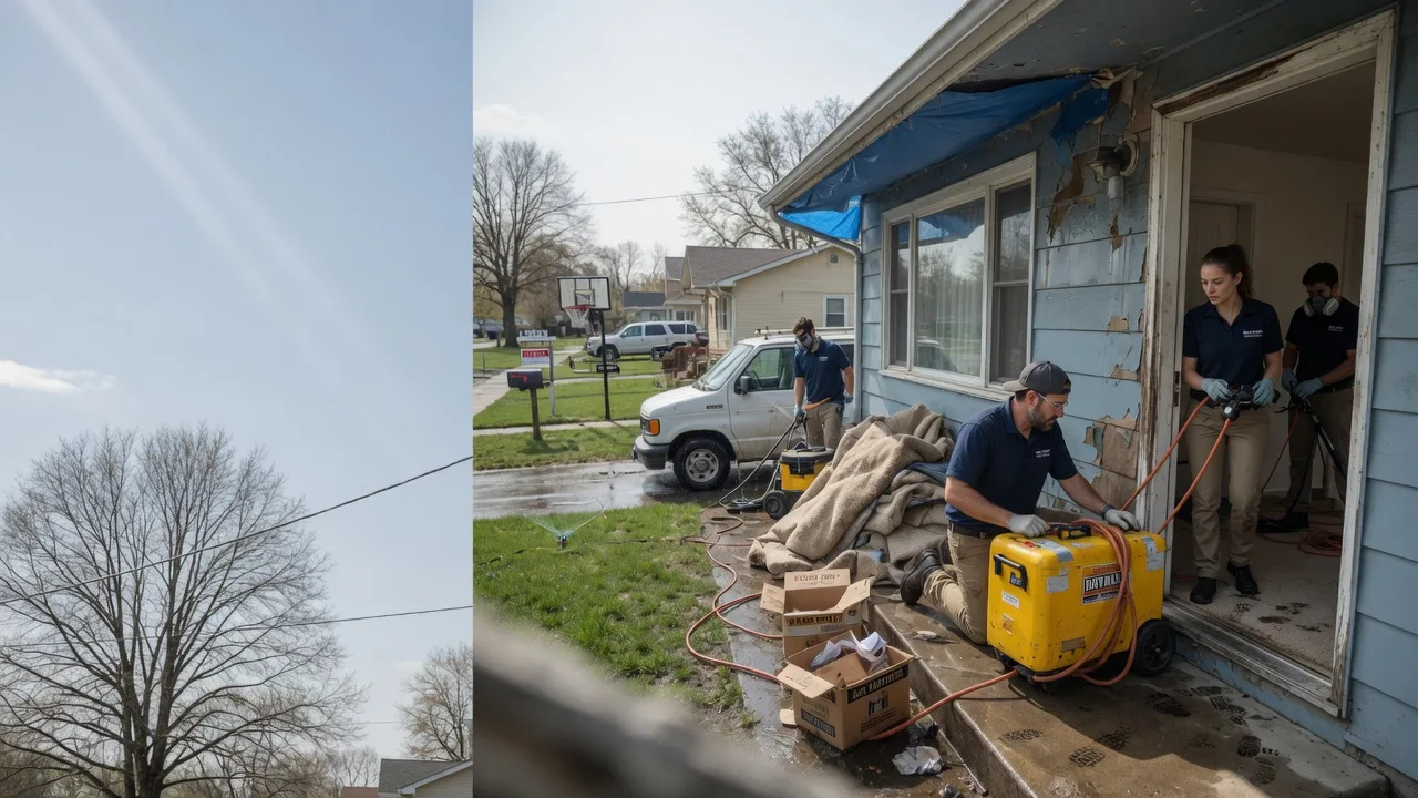 Basement Flood Cleanup in New Baden, IL near me